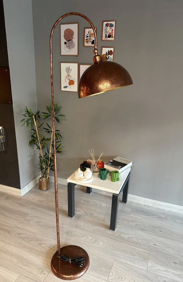 Patina Lambader Hareketli Başlık Modern Dekoratif Metal Oturma Odası Çalışma Odası Lambası