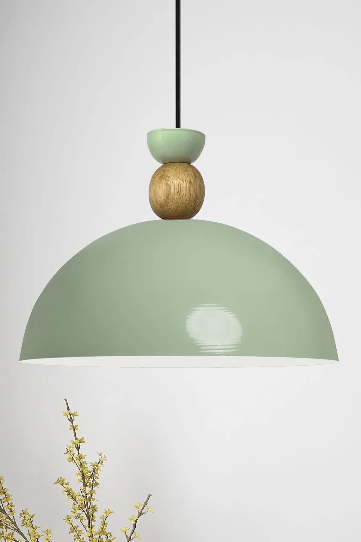 Yimpi Mint Avize Tekli Sarkıt Salon Mutfak Kuaför Cafe Lamba Dekoratif Aydınlatma Pastane