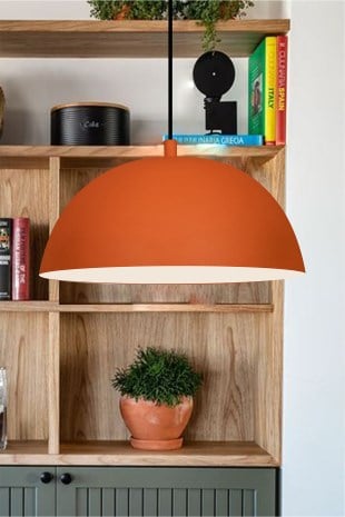 Bamyum Lipeo Turuncu Avize Tekli Sarkıt Salon Mutfak Kuaför Cafe Lamba Dekoratif Aydınlatma Pastane