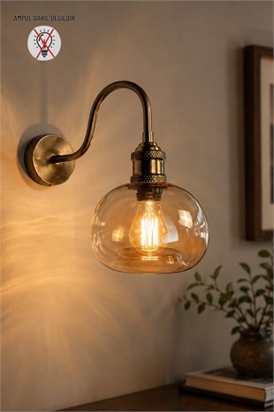 Bobel Bal Cam Aplik Duvar Lambası Modern Otel Cafe Vintage Salon Yatak Odası Merdiven Retro