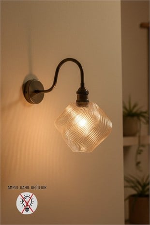 Korp Bal Cam Aplik Duvar Lambası Modern Otel Cafe Vintage Salon Yatak Odası Merdiven Retro