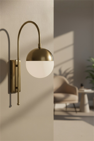 Luvro Eskitme Rengi Aplik Tekli Duvar Lambası Salon Koridor Restoran Dekoratif Aplikleri