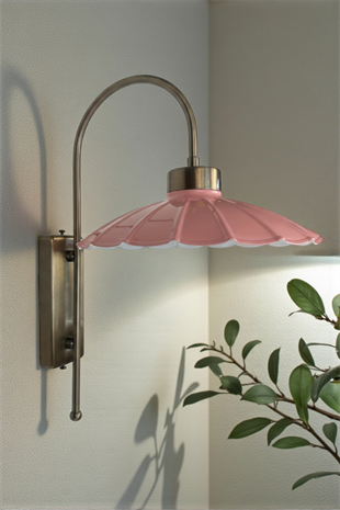 Risso Pembe Tekli Aplik Salon Mutfak Koridor Cafe Butik Lamba Aydınlatma