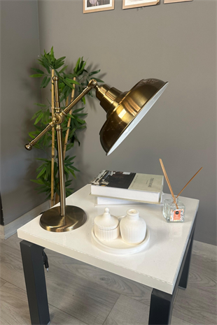 Veluna Eskitme Renk Masa Lambası Dekoratif Abajur Çocuk Odası Başucu Lambası Okuma Lambası