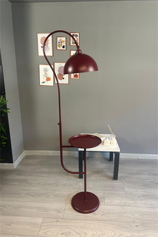 Vişne Çürüğü Lambader Modern Dekoratif Metal Oturma Odası Çalışma Odası Zemin Lambası