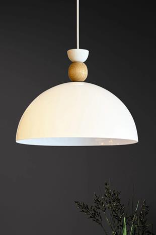 Yimpi Beyaz Avize Tekli Sarkıt Salon Mutfak Kuaför Cafe Lamba Dekoratif Aydınlatma Pastane