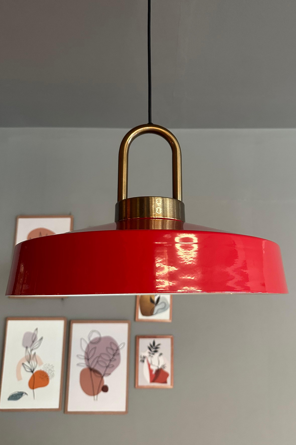 Açe Kırmızı Eskitme Kilit Kafa Tekli Avize Retro Sarkıt Ofis Showroom Salon Mutfak Avizeleri