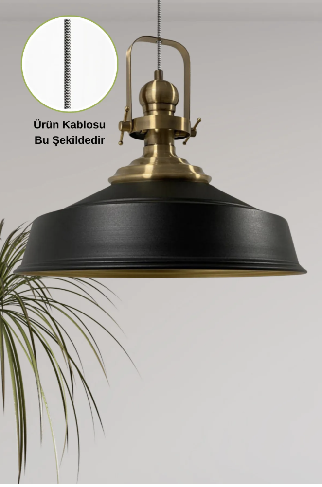 Asaletli Ütü Kablo Tekli Avize Eskitme Başlık Retro Sarkıt Lamba Okul Kuaför Salon Avizeleri