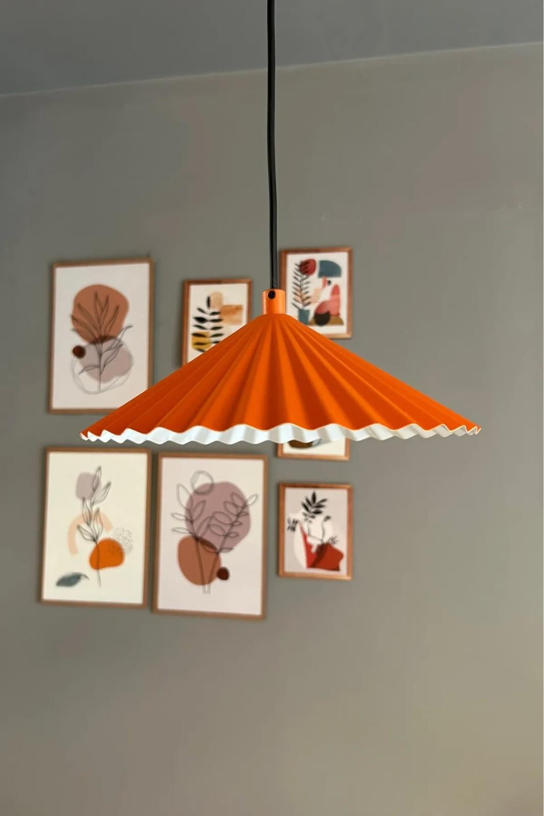 Avilla Turuncu Tekli Metal Avize Rustik Cafe Mutfak Modern Dekoratif Sarkıt Aydınlatma