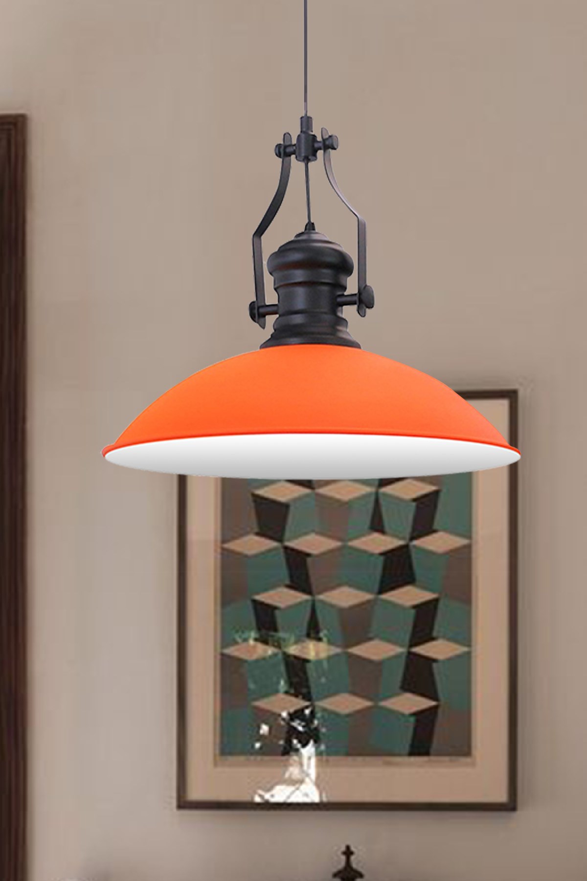 Bamyum Fimda Turuncu Sarkıt avize