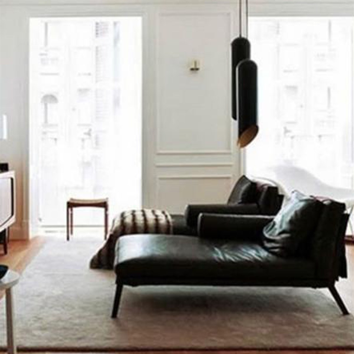 Bamyum İnce Siyah Sarkıt Avize