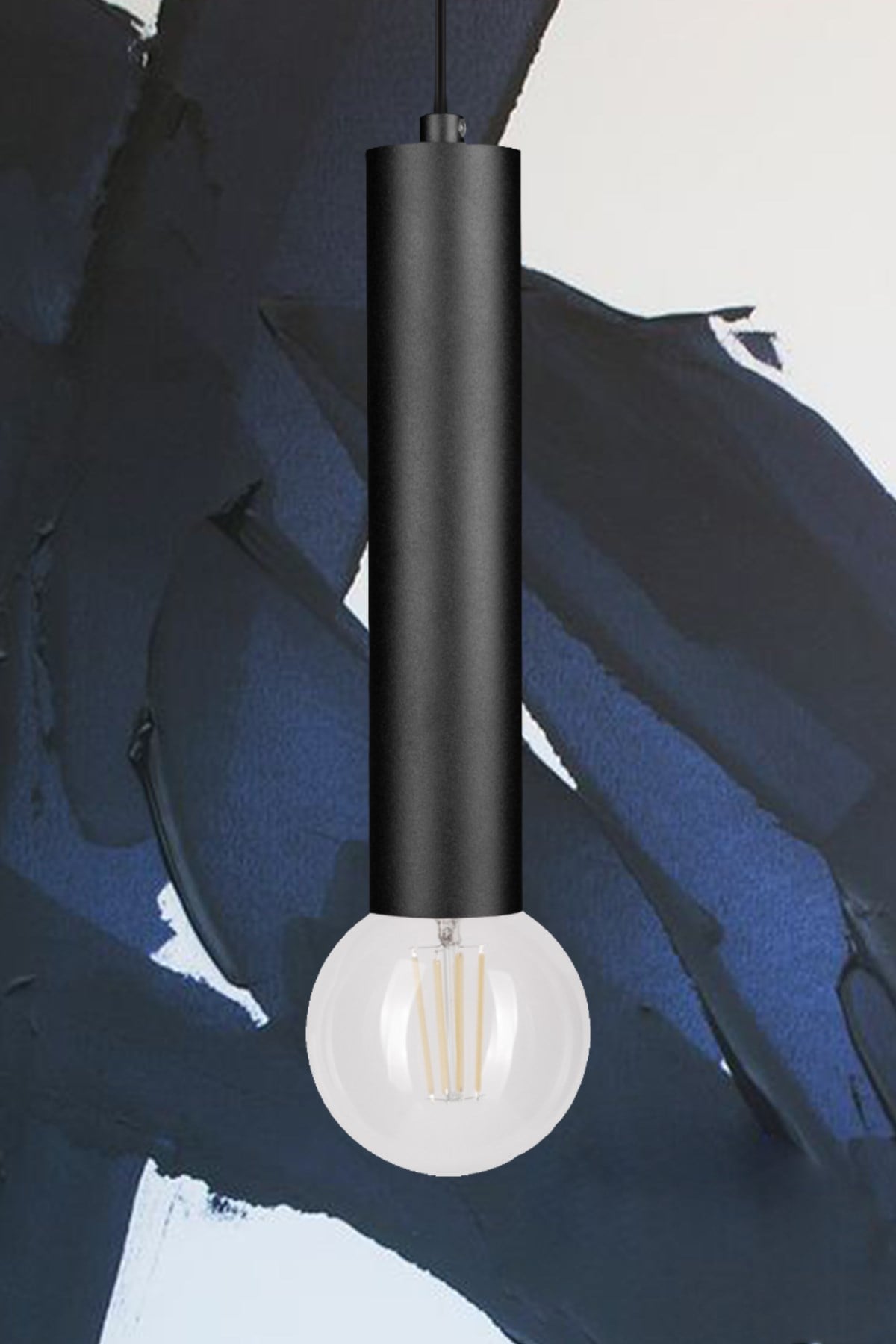 Bamyum Mika Siyah Sarkıt Avize