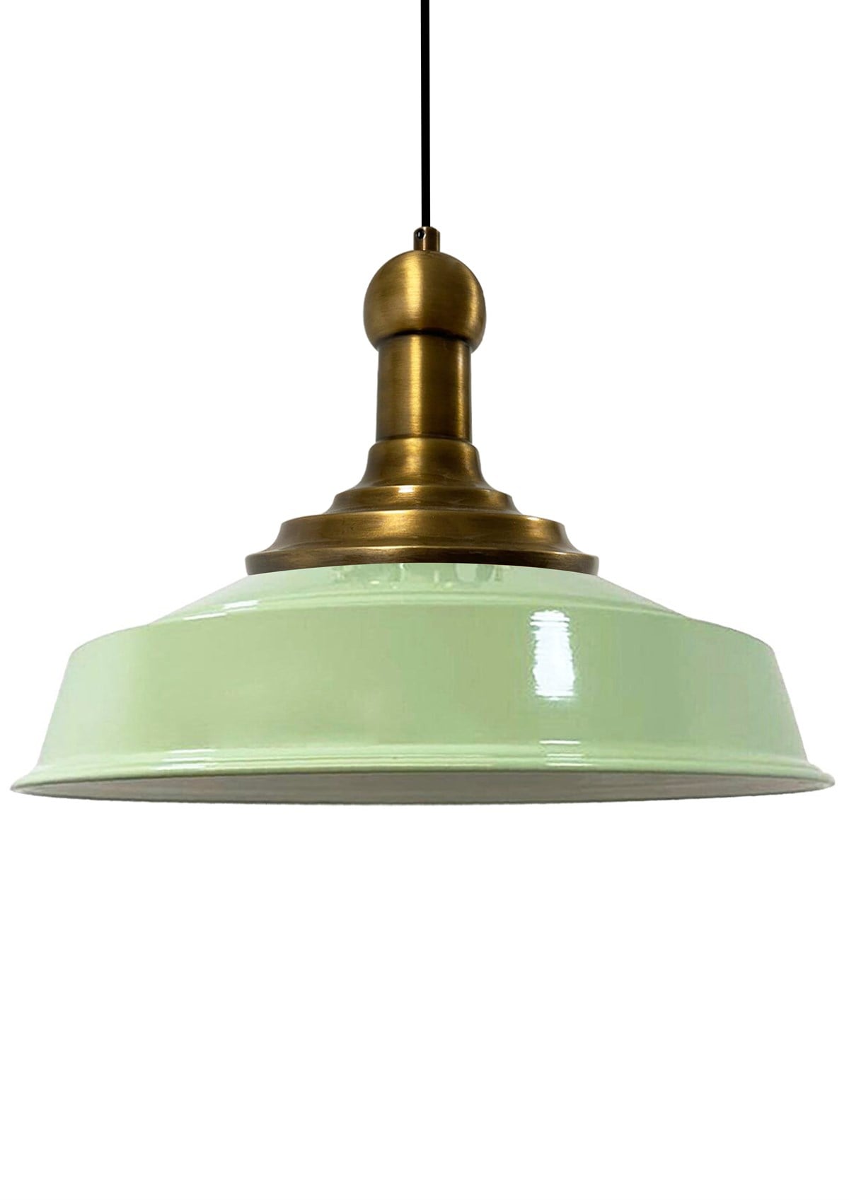Bamyum Mint Yeşili Asaletli Eskitme Long Knob Başlık Retro Sarkıt Lamba Restoran Salon Aydınlatma