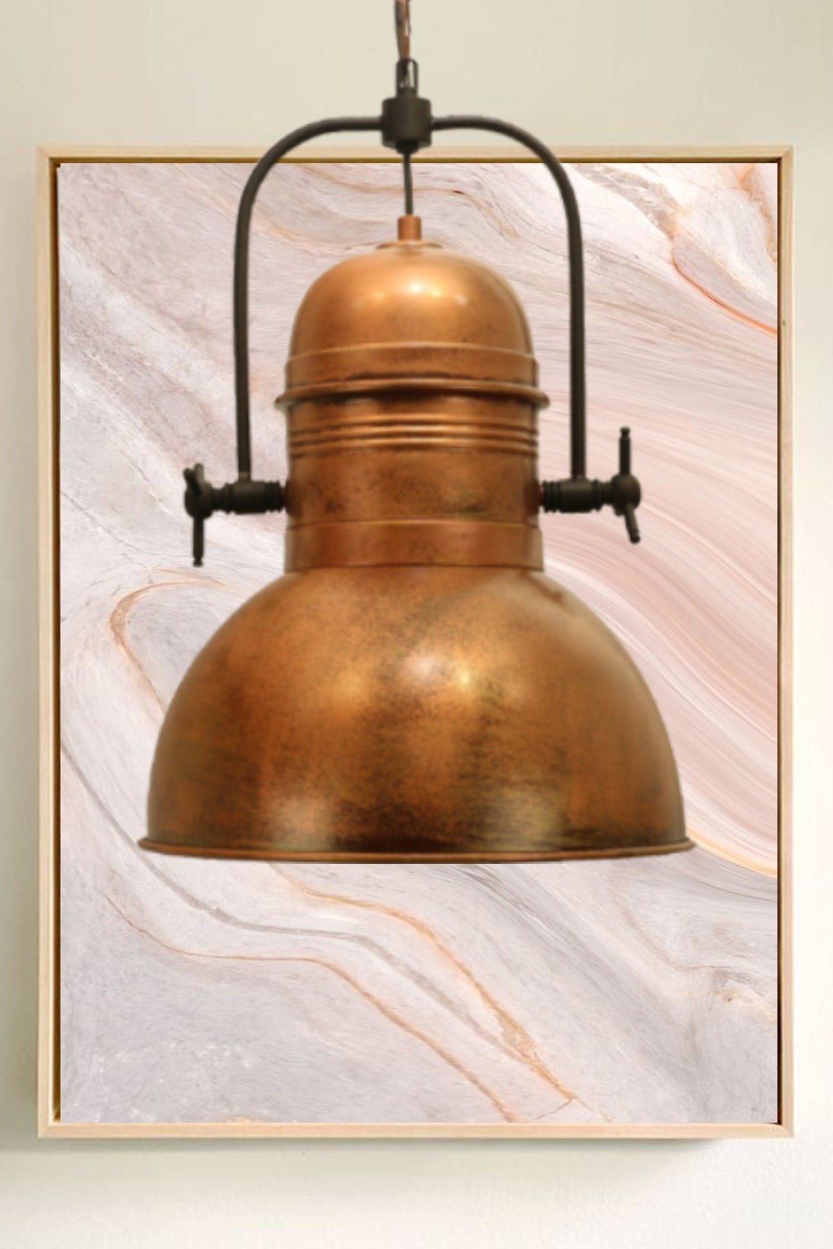 Bamyum Retro Modern Bakır Avize