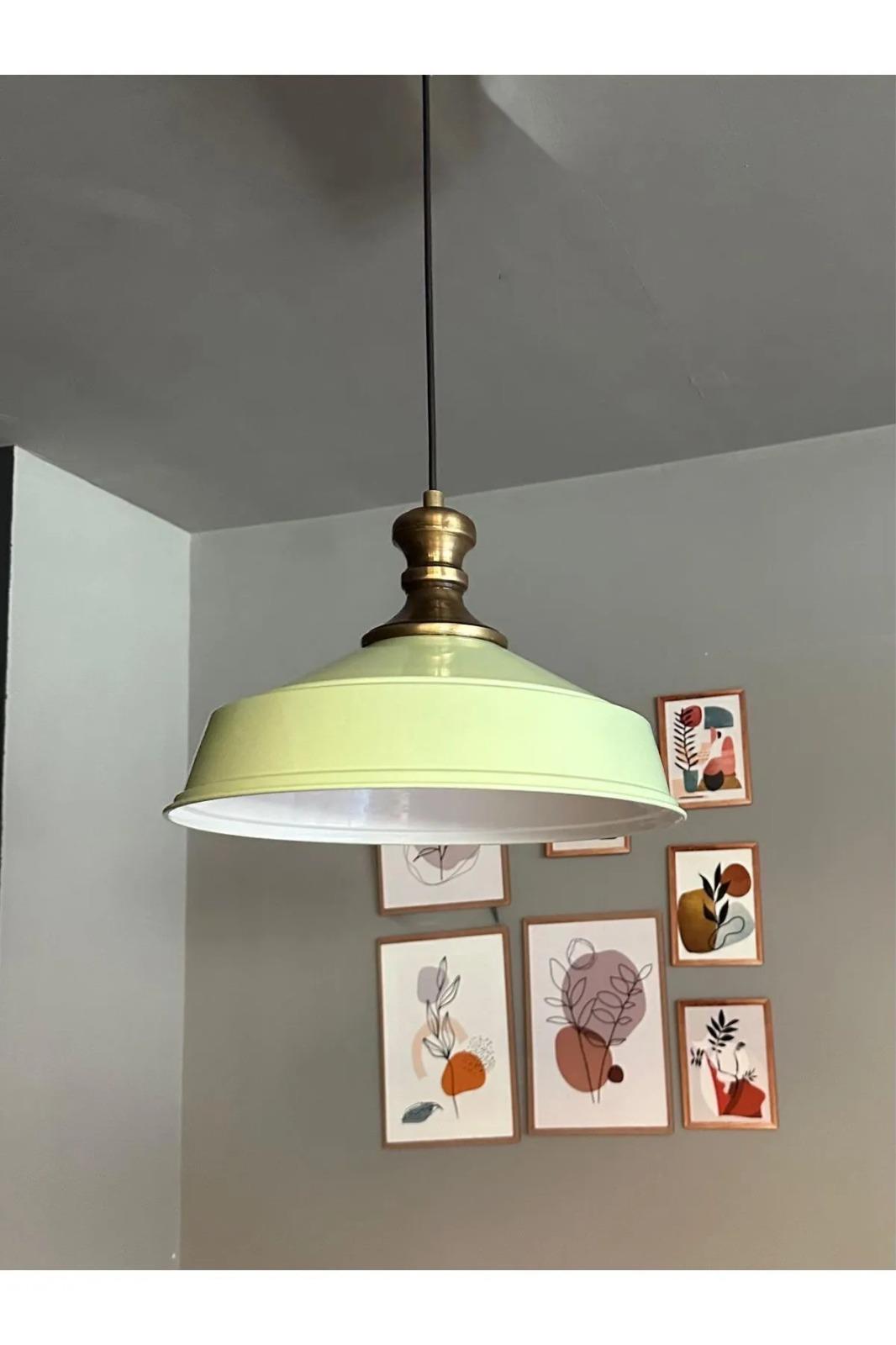 Beyaz Renk Avize Eskitme Knob Başlık Retro Sarkıt Lamba Restoran Salon Aydınlatma