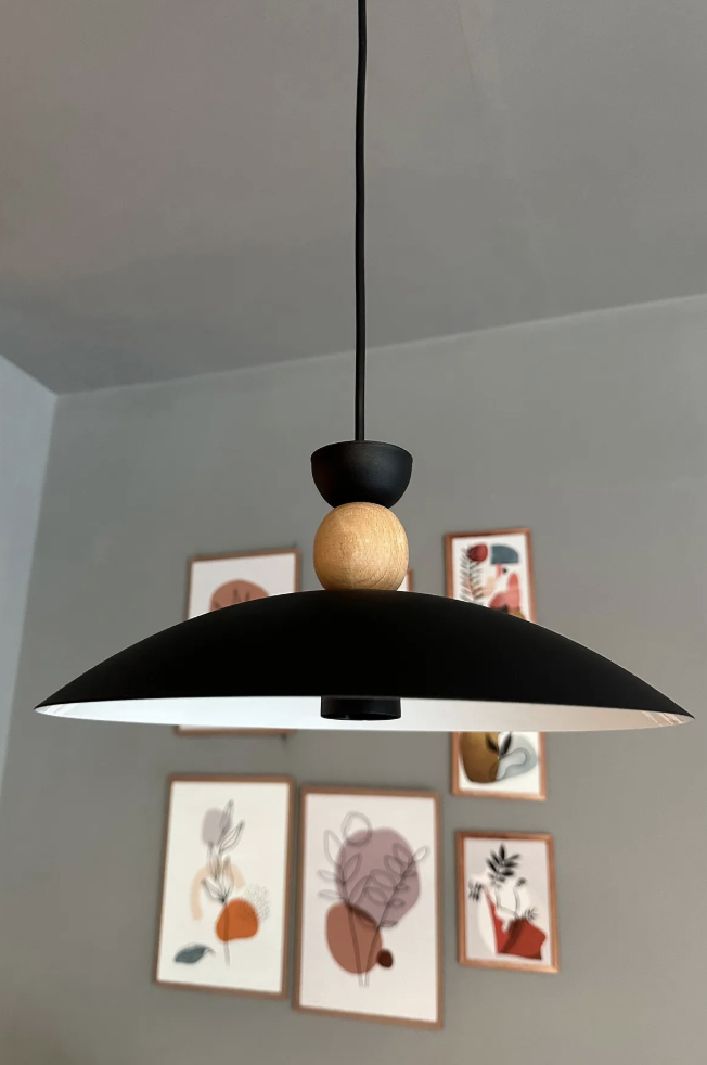 Bright Siyah Avize Tekli Sarkıt Salon Kuaför Cafe Dekoratif Aydınlatma Pastane