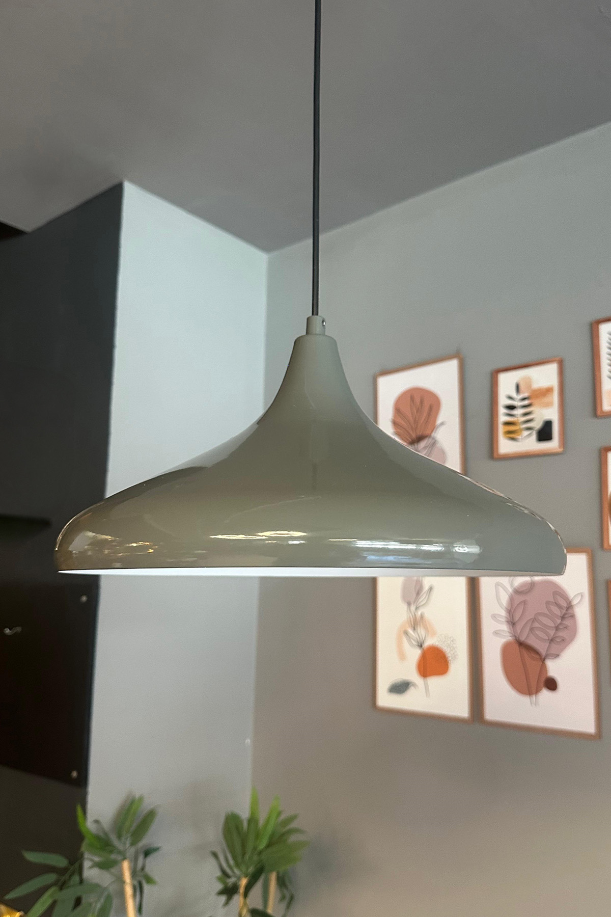 Champion Antrasit Renk Tekli Avize Sarkıt Salon Mutfak Cafe Butik Lamba Aydınlatma Avizeler