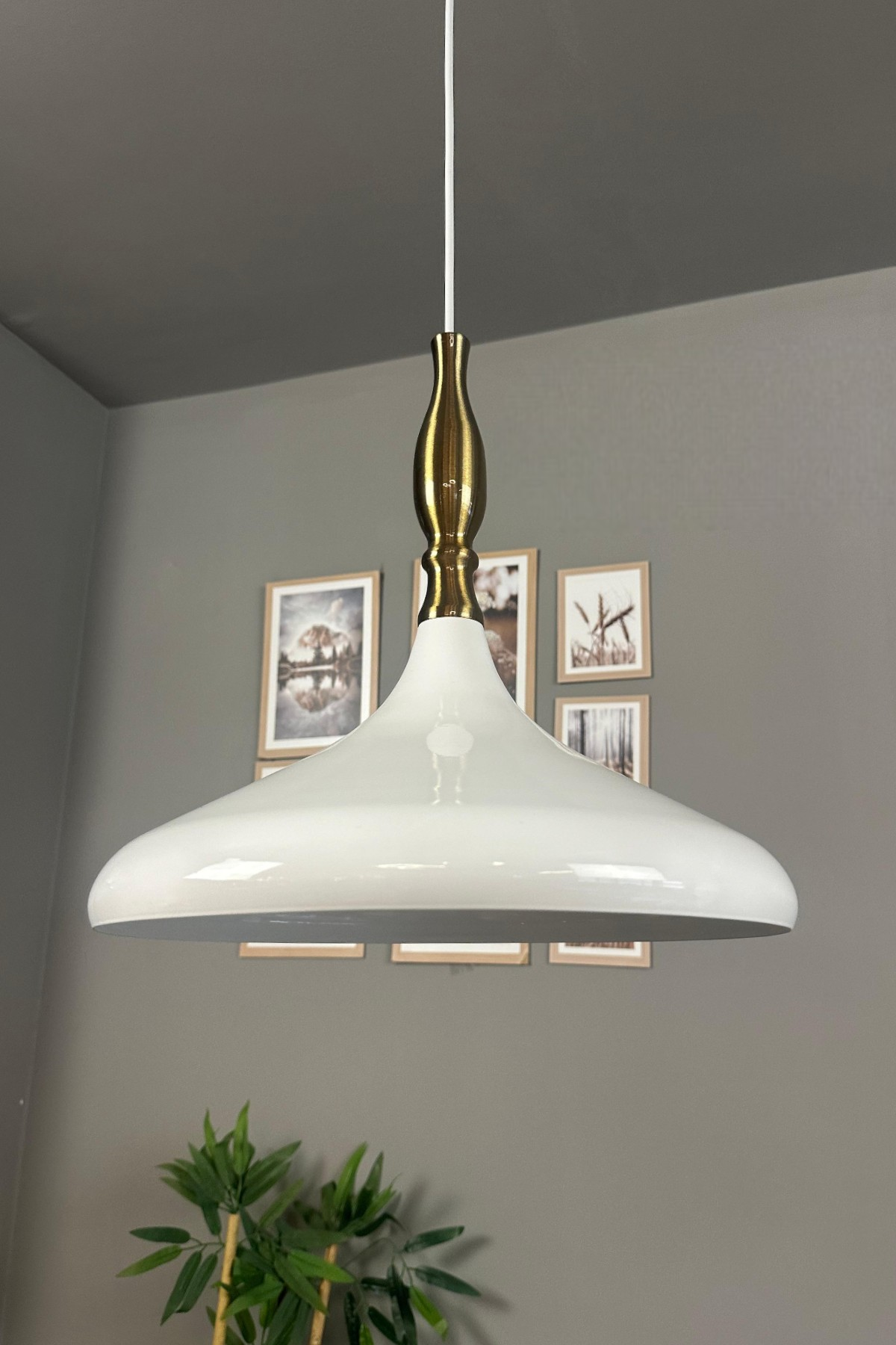 Champion Beyaz Eskitme Simya Başlık Tekli Avize Sarkıt Salon Mutfak Butik Lamba Aydınlatma Avizeler