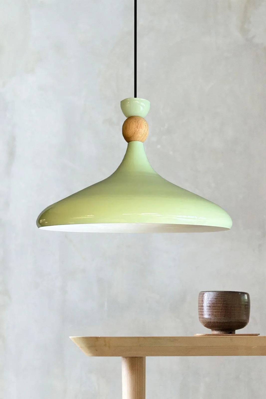 Champion Mint Ahşap Şapka Tekli Avize Sarkıt Salon Mutfak Cafe Butik Lamba Aydınlatma Avizeler