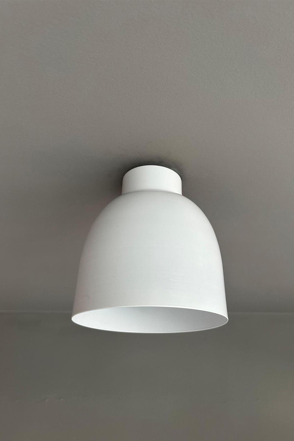 Deep Beyaz Planfonyer Tekli Avize Sarkıt Salon Mutfak Butik Lamba Aydınlatma Avizeler