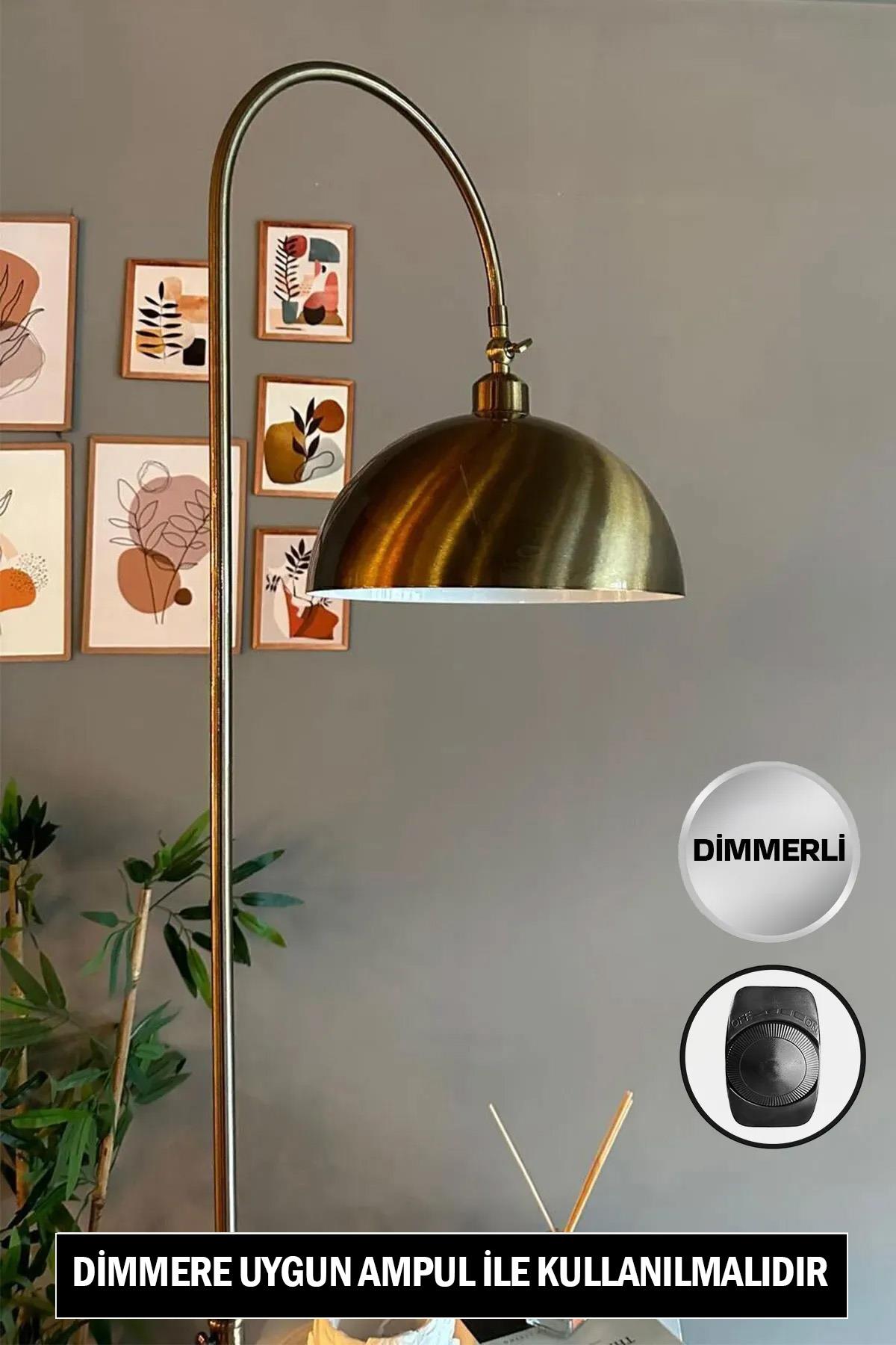Dimmerli Eskitme Lambader Hareketli Başlık Modern Dekoratif Metal Oturma Odası Çalışma Odası