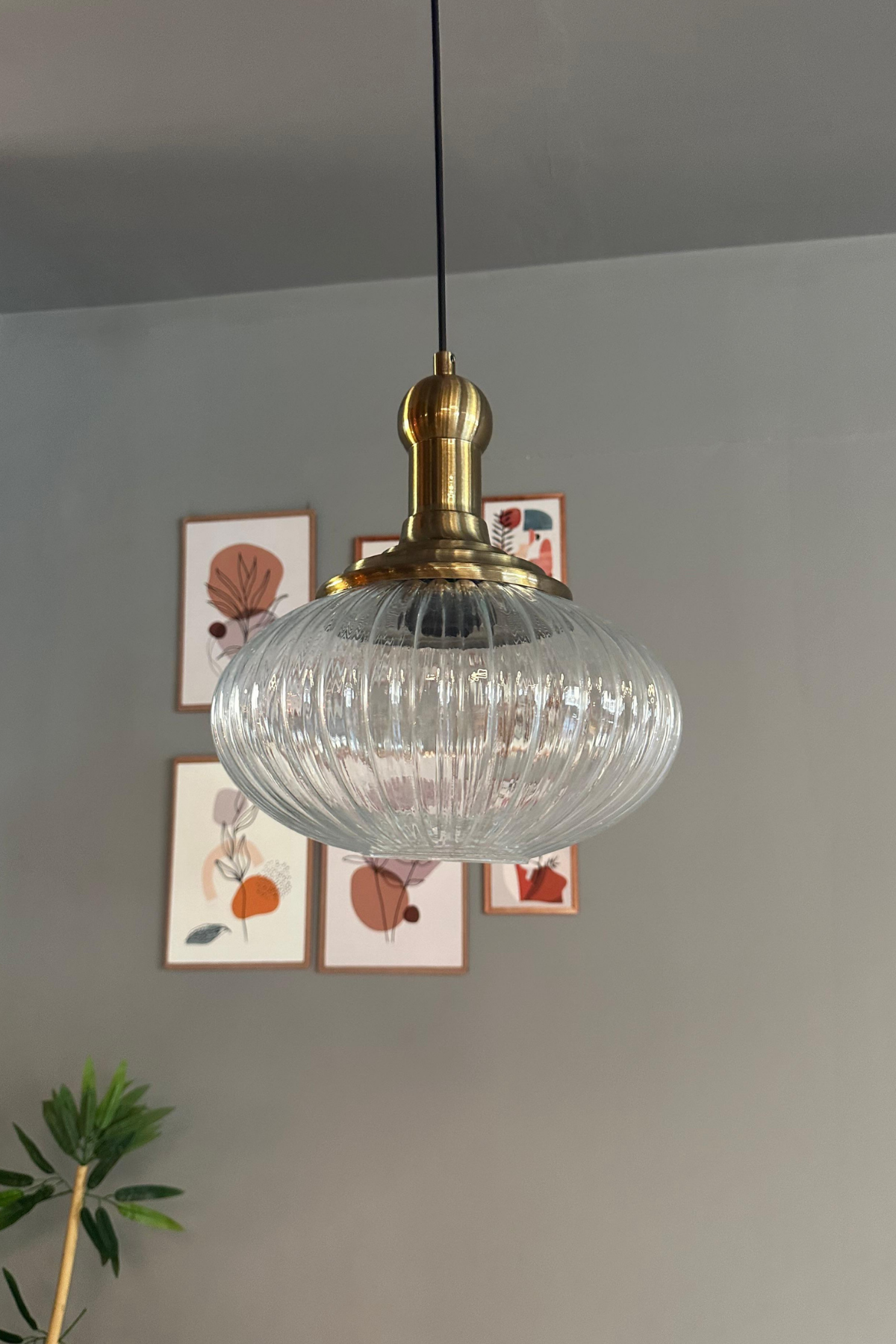 Elegant Cam Şeffaf Avize Eskitme Tokmak Başlık Sarkıt Lamba Restoran Salon Aydınlatma