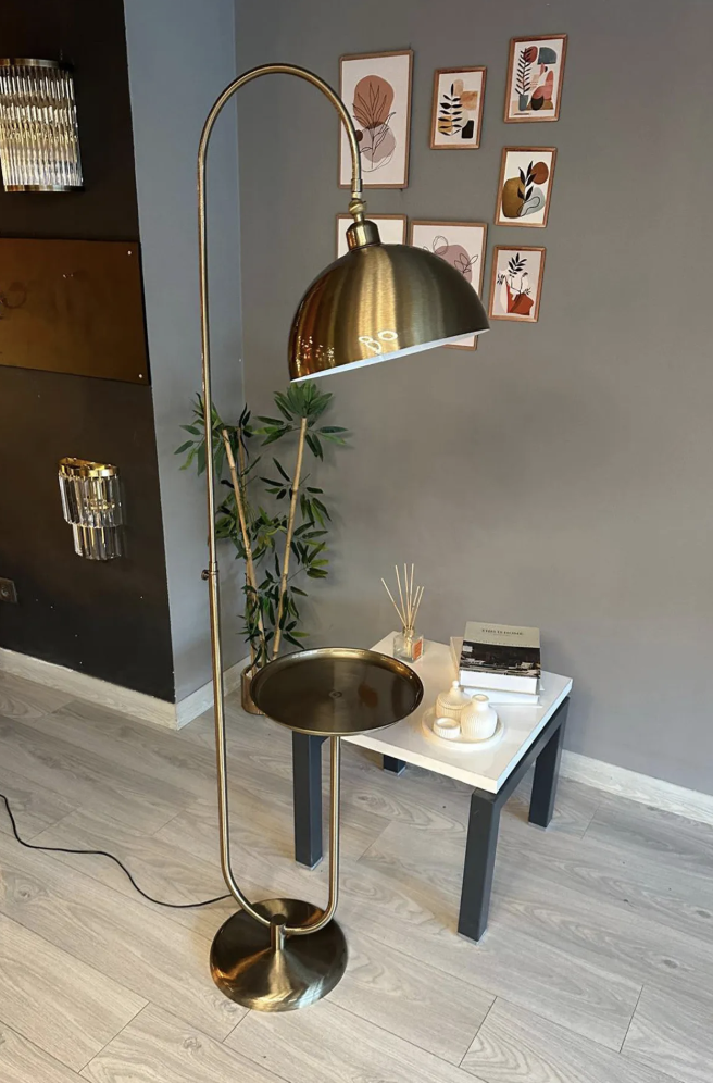Eskitme Lambader Hareketli Başlık Sehpalı Modern Dekoratif Metal Oturma Odası Çalışma Odası