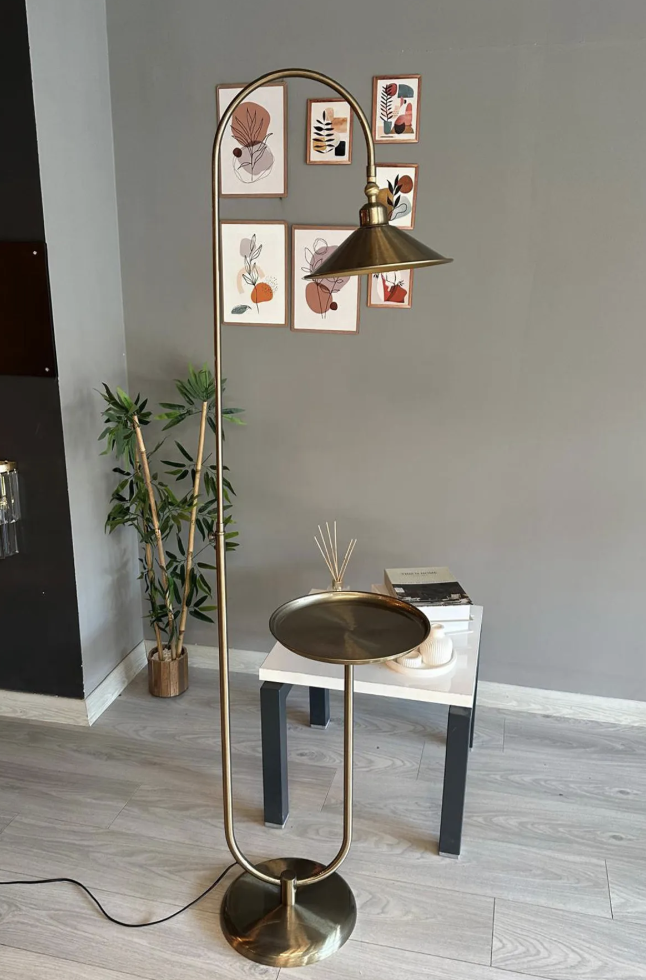 Eskitme Lambader U Sehpalı Hareketli Başlık Modern Dekoratif Metal Salon Oturma Odası Çalışma Odası