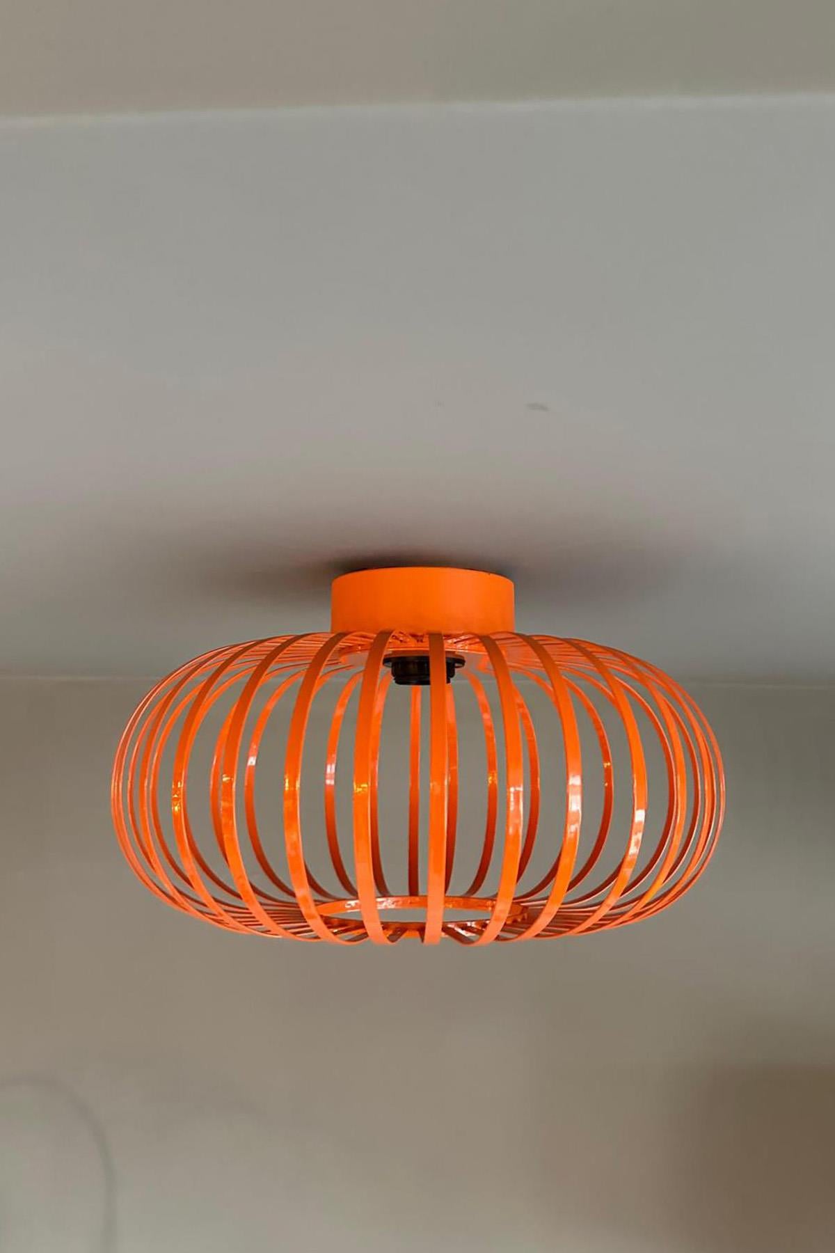 Este Turuncu Plafonyer Avize İç Mekan Aydınlatma Dekoratif Mutfak Hol Cafe Ofis