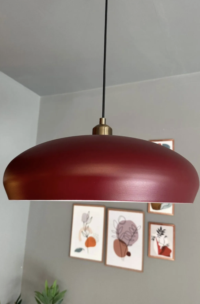 Estrela Vişne Çürüğü Tekli Avize Eskitme Yarım Lale Başlık İç Mekan Aydınlatma Dekoratif Mutfak