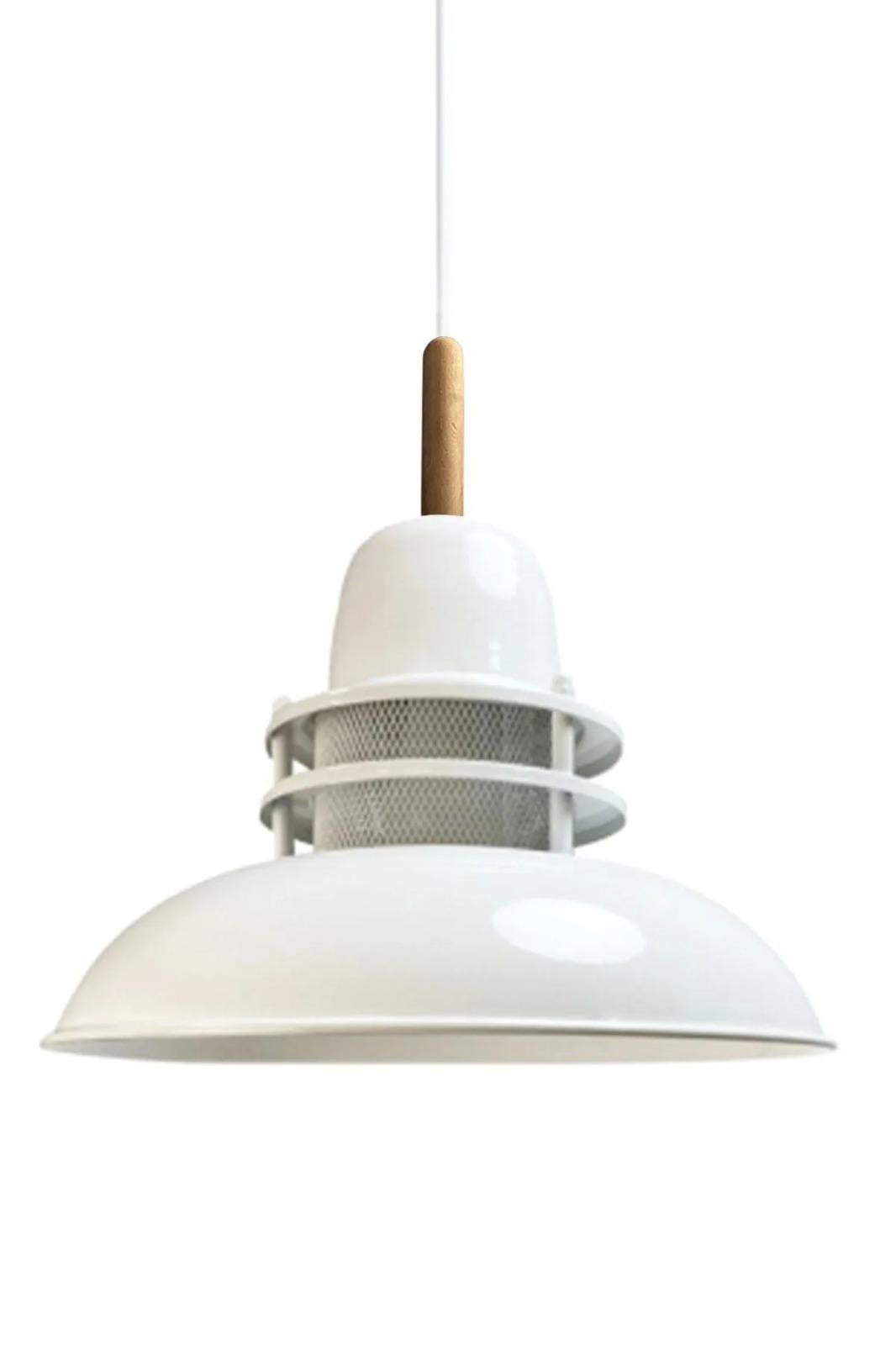 Fener Beyaz Avize Ahşap Başlık Tekli Sarkıt Mutfak Çocuk Odası Masaüstü Aydınlatma Modelleri