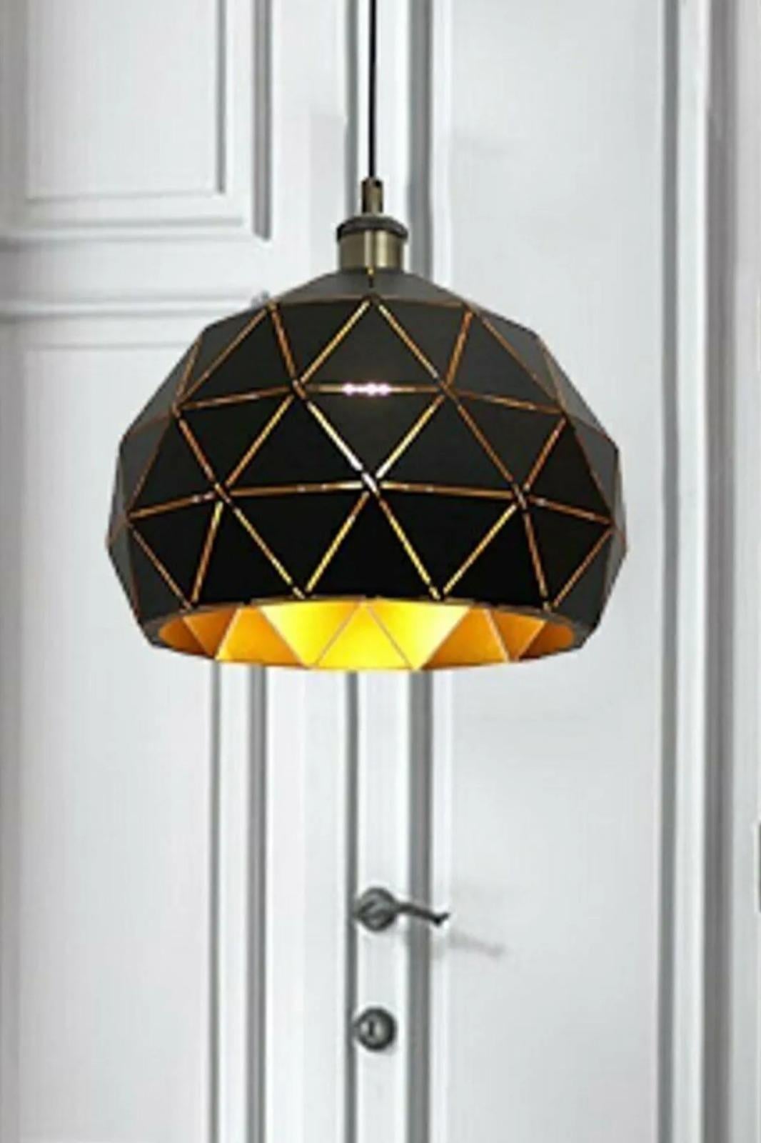 Lily Siyah Tekli Avize Sarkıt Lamba Cafe Restoran Butik Salon Mutfak Masa Koridor Avizeleri