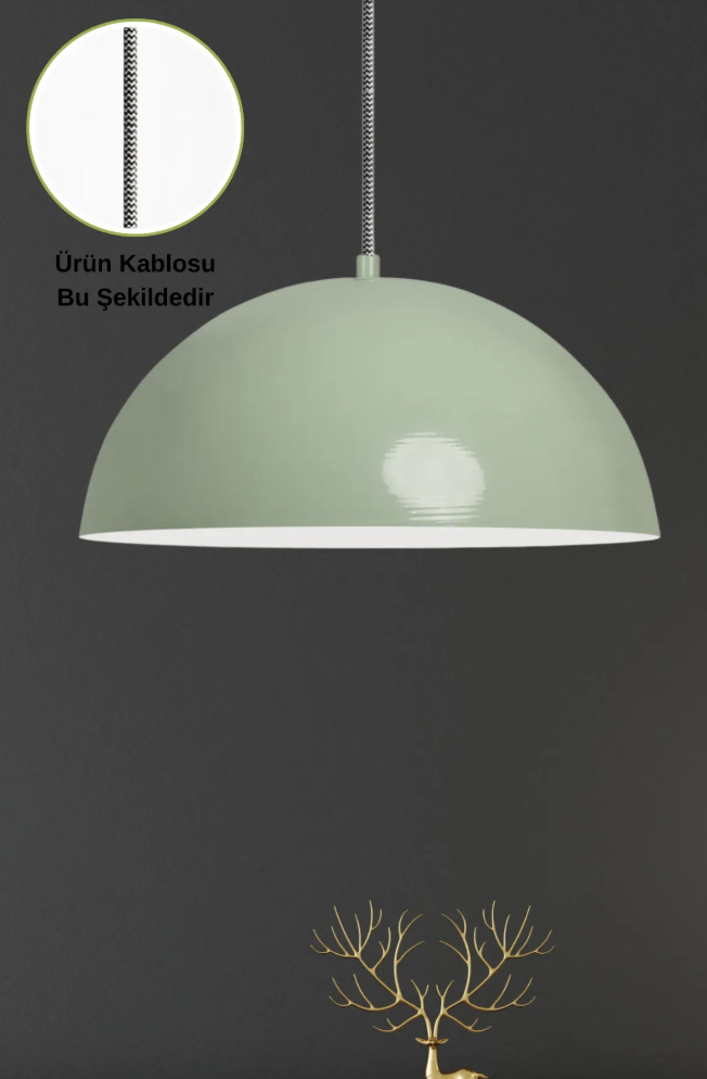 Lipeo Mint Avize Ütü Kablo Tekli Sarkıt Salon Mutfak Kuaför Cafe  Dekoratif Aydınlatma Pastane