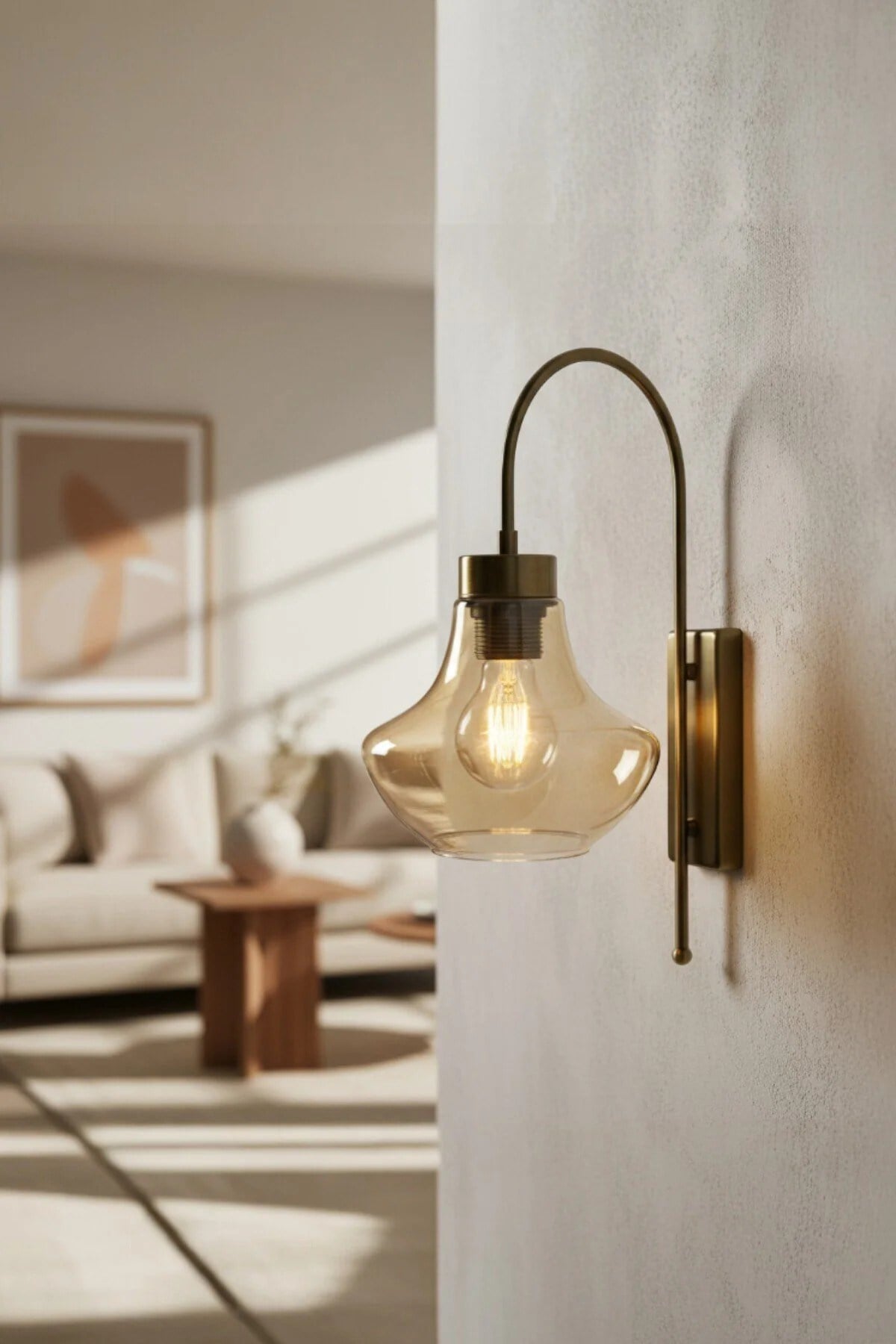Melk Bal Rengi Cam Aplik Duvar Lambası Modern Otel Cafe Vintage Salon Yatak Odası Merdiven Retro