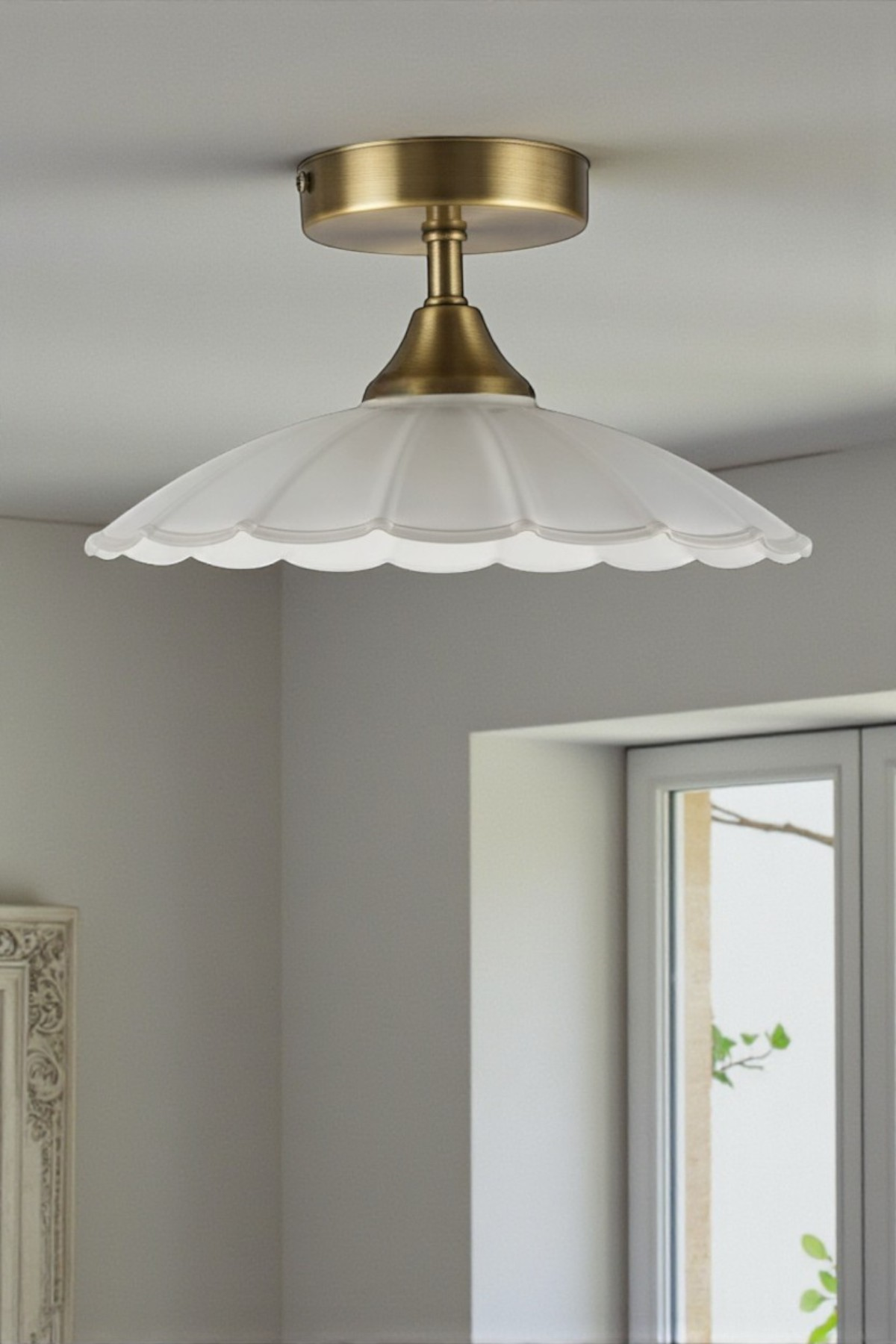 Metal Risso Beyaz Avize Piramit Plafonyer Başlık Tekli Rustik Cafe Modern Sarkıt Aydınlatma