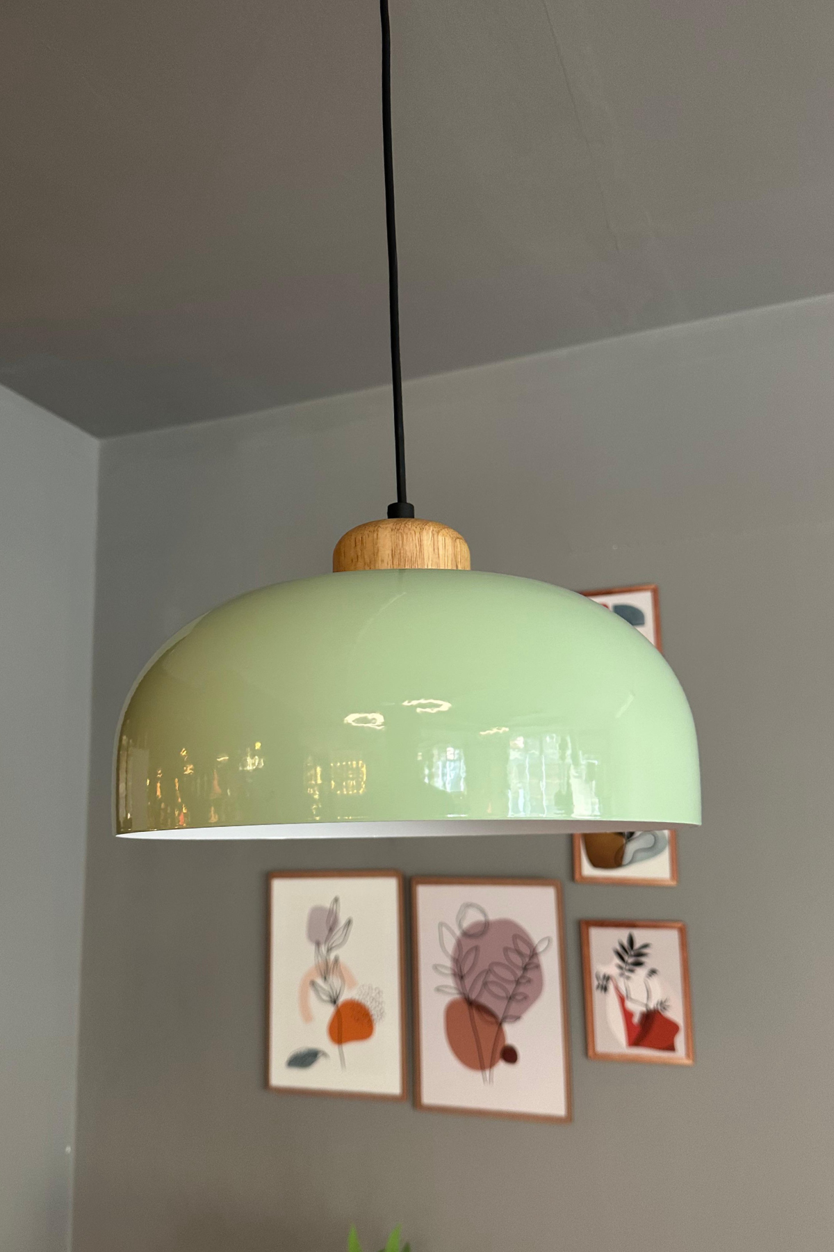 Mint Rocha Metal Avize Geniş Ahşap Başlık Salon Masaüstü Mutfak Otel Tekli Avize Lamba Aydınlatma