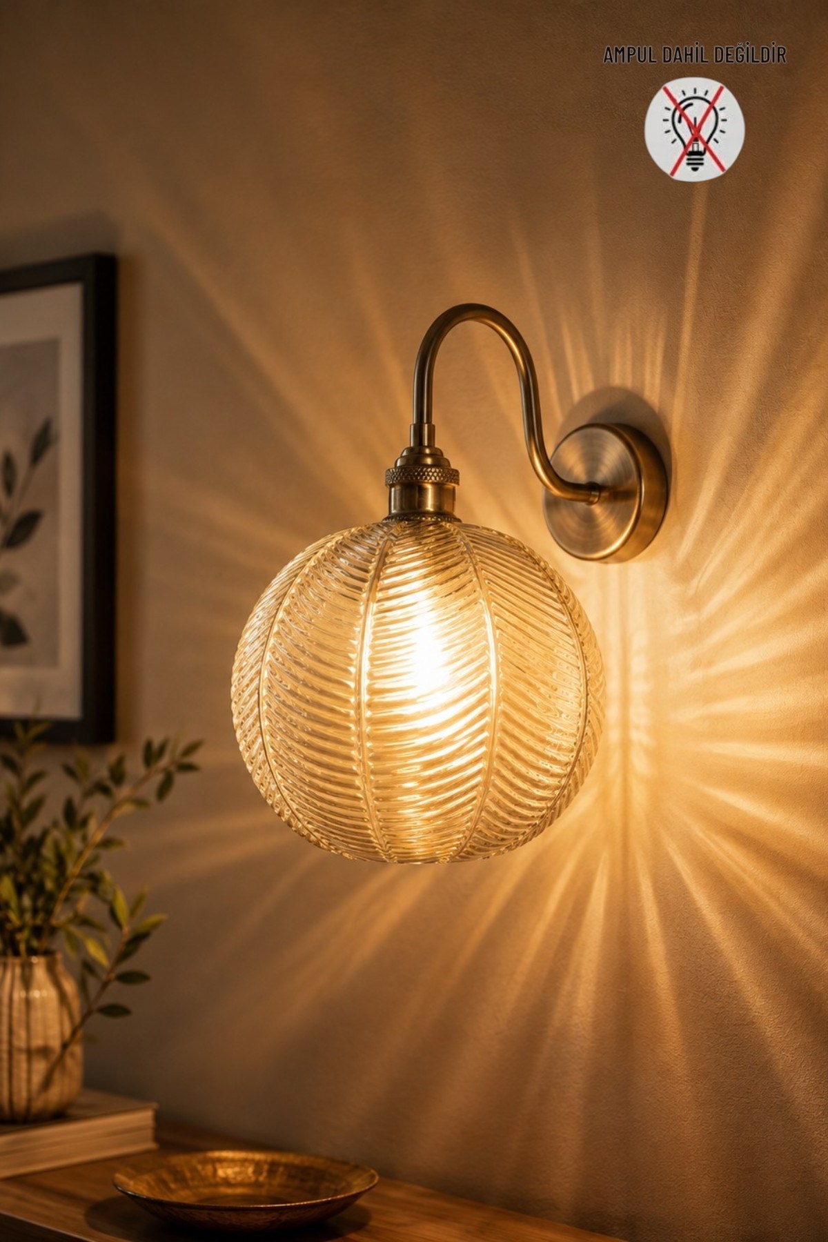 Moplem Bal Cam Aplik Duvar Lambası Modern Otel Cafe Vintage Salon Yatak Odası Merdiven Retro
