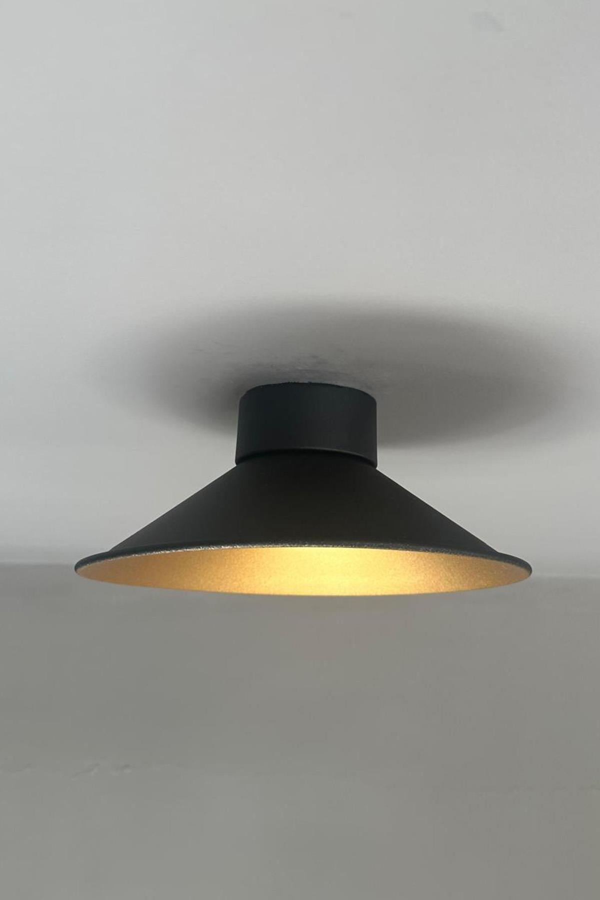 Nantes Siyah Plafonyer Avize Tekli Sarkıt Salon Kuaför Cafe Dekoratif Aydınlatma Pastane