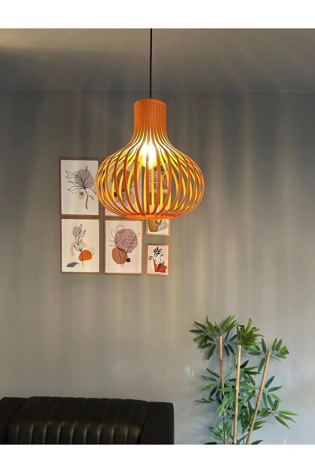 Pera Turuncu Plafonyer Avize Iç Mekan Aydınlatma Dekoratif Mutfak Hol Cafe Ofis