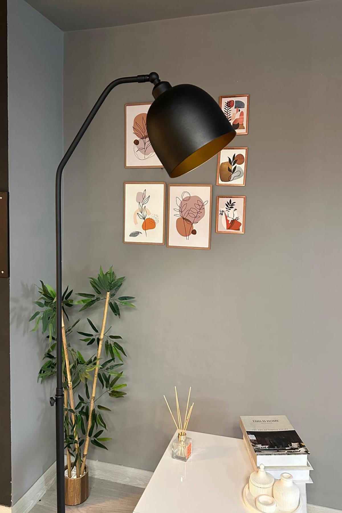 Siyah Lambader Hareketli Başlık Modern Dekoratif Metal Oturma Odası Çalışma Odası