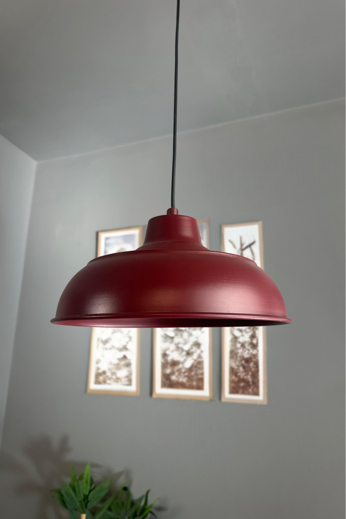 Veluna Vişne Çürüğü Tekli Avize Retro Sarkıt Ofis Showroom Salon Mutfak Avizeleri