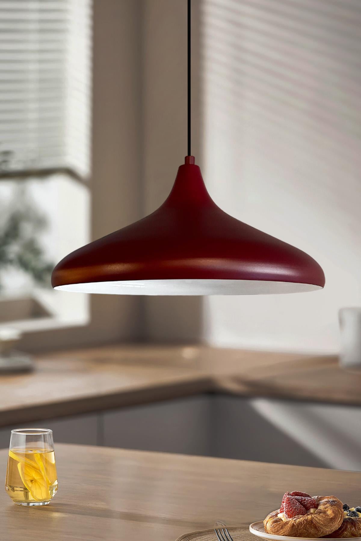 Vişne Çürüğü Tekli Avize Sarkıt Lamba Salon Mutfak Hol Ofis Cafe Şarküteri Kuaför Avizesi