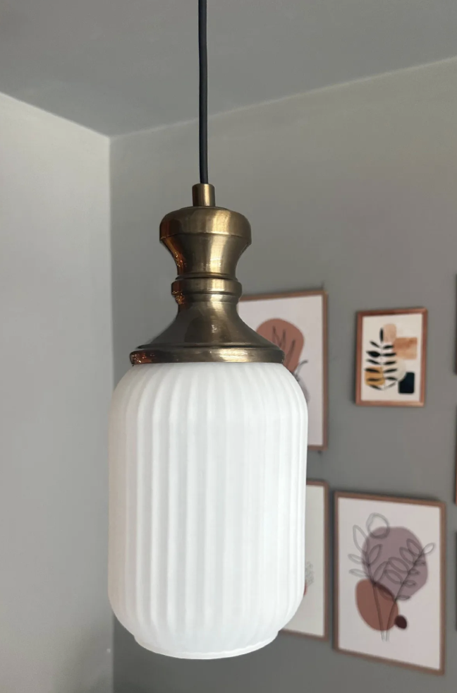 Wingmn Beyaz Cam Tekli Avize Eskitme Knob Başlık Retro Sarkıt Lamba Restoran Salon Aydınlatma