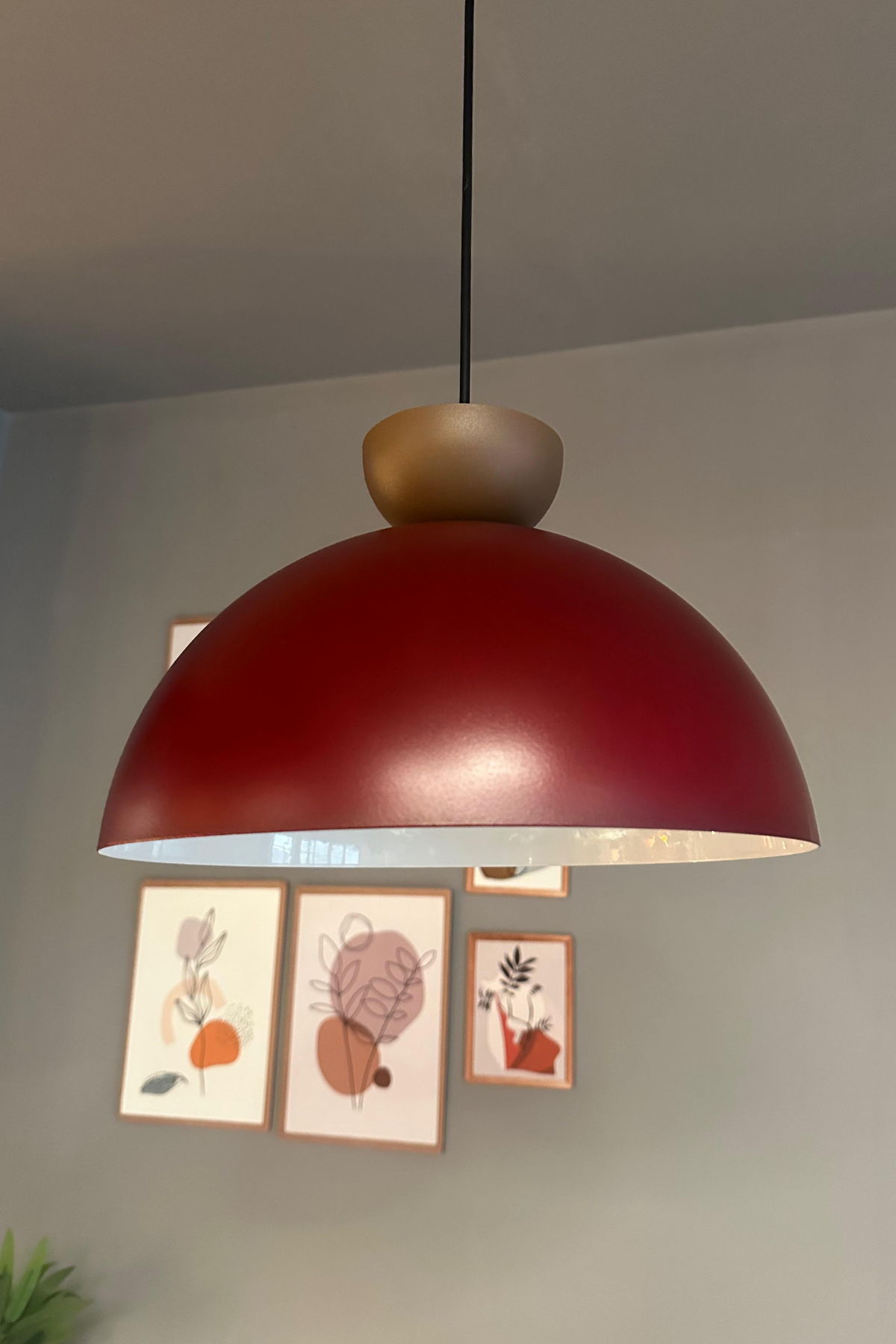 Yimpi Avize Tekli Sarkıt Sütlü Kahve Şapkalı Başlık Salon Kuaför Cafe Dekoratif Aydınlatma Pastane