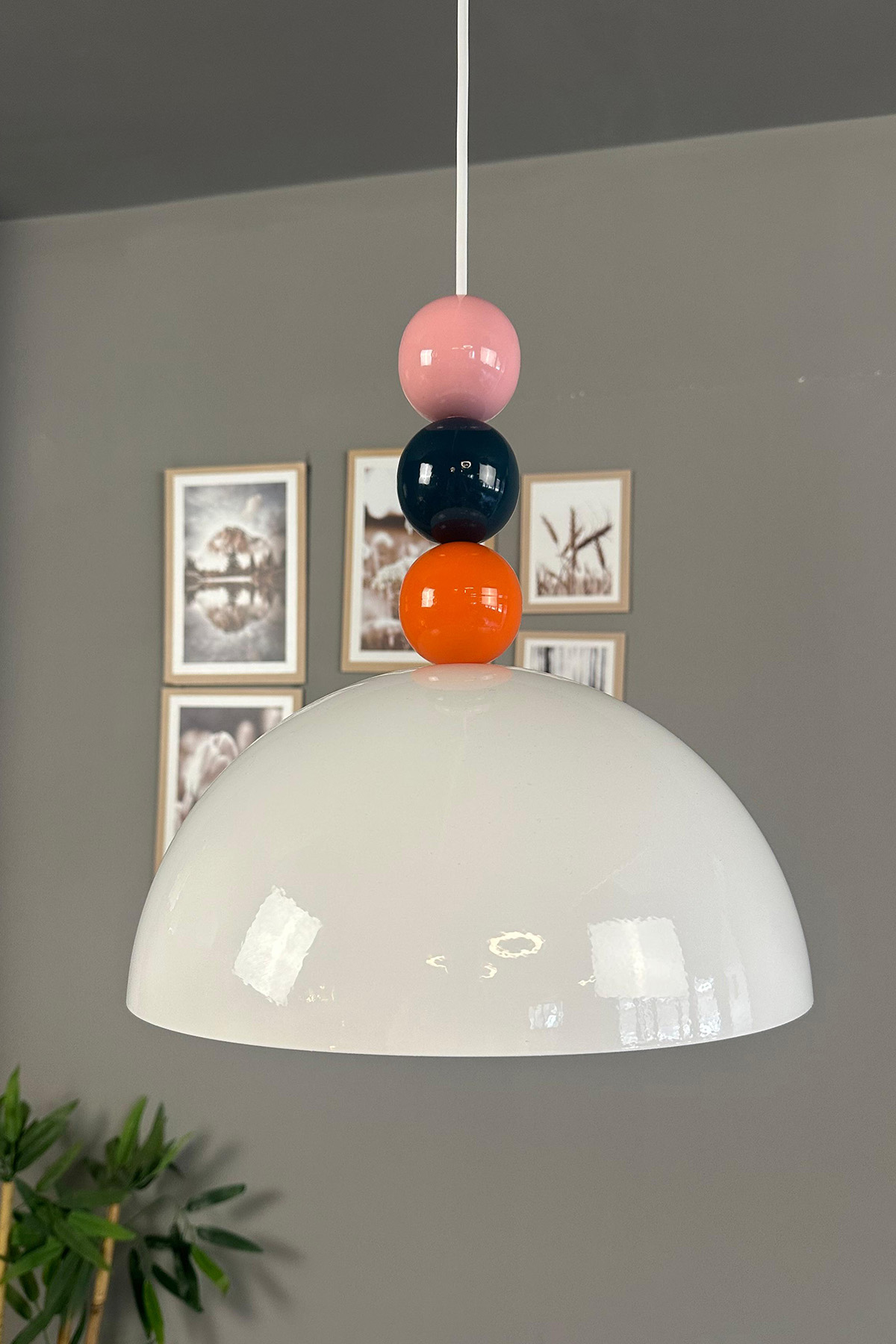 Yimpi Beyaz Renk Turuncu Deniz Yeşili Pembe Boncuk Avize Sarkıt Lamba Salon Mutfak Avizeleri Pastane