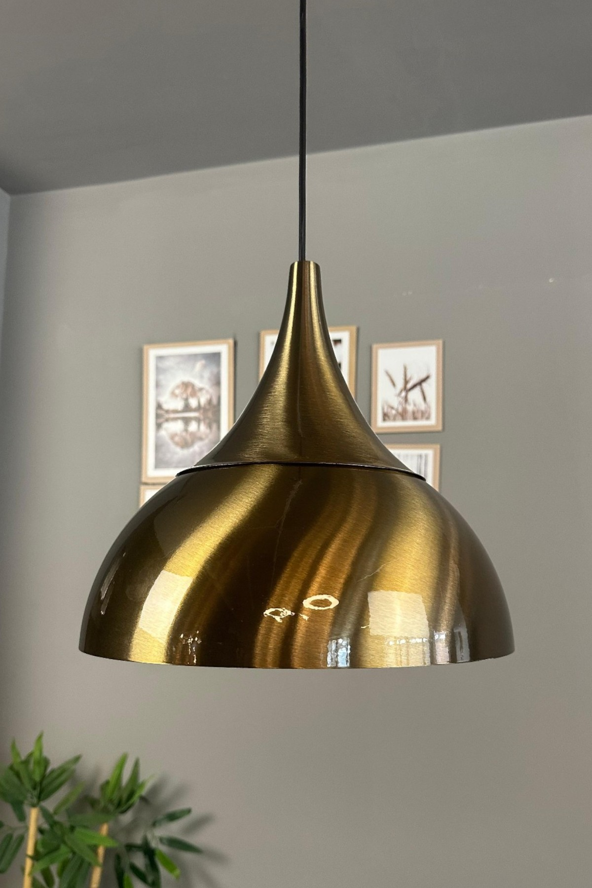 Yimpi Eskitme Avize Tekli Sarkıt Eskitme Kubbe Başlık Salon Mutfak Kuaför Dekoratif Aydınlatma