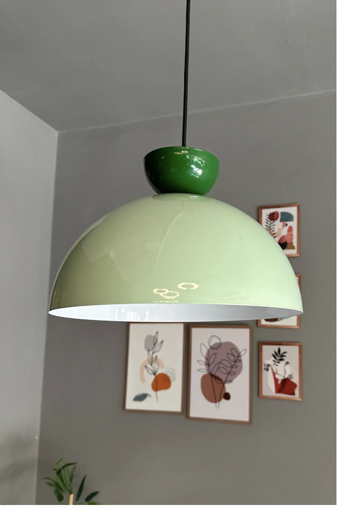 Yimpi Mint Avize Yeşil Şapka Tekli Sarkıt Salon Kuaför Cafe Dekoratif Aydınlatma Pastane