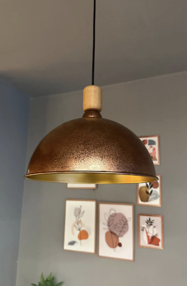 Yimpi Patina Avize Tekli Sarkıt Ahşap Silindir Başlık Salon Mutfak Kuaför Dekoratif Aydınlatma