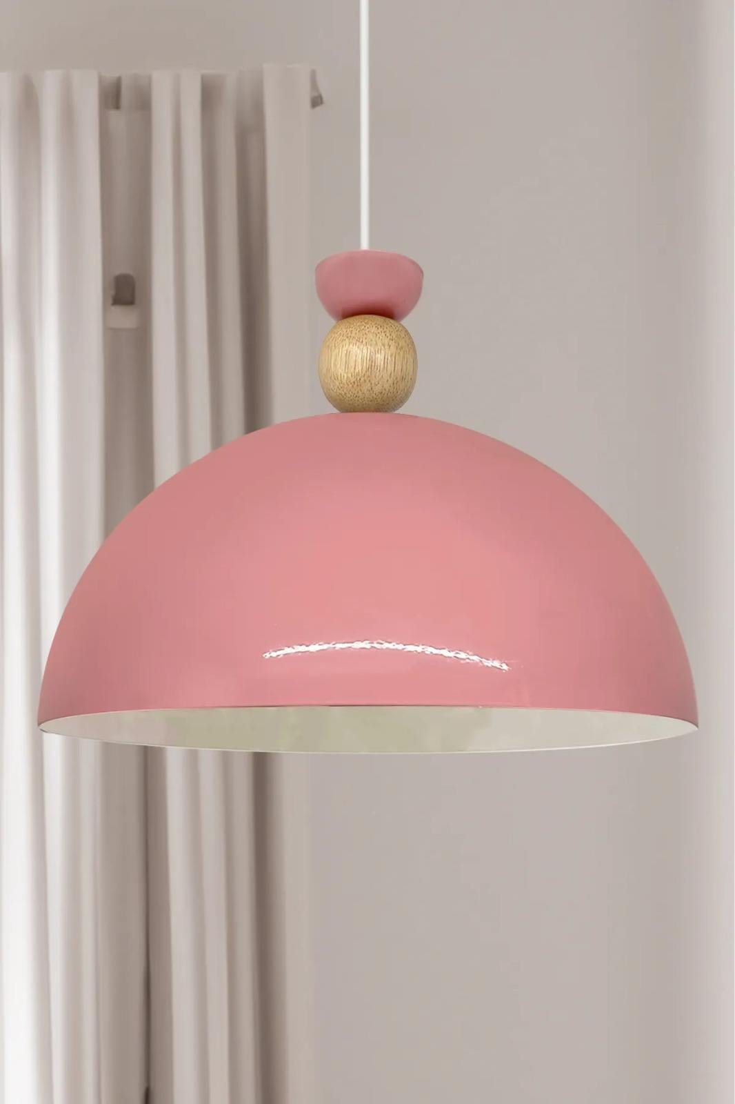 Yimpi Pembe Avize Tekli Sarkıt Salon Kuaför Cafe Dekoratif Aydınlatma Pastane