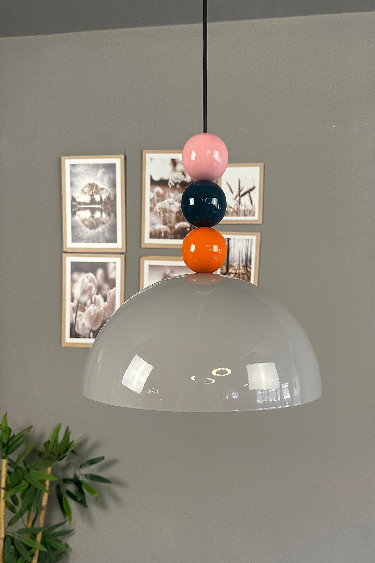 Yimpi Turuncu Gece Mavisi Pembe Boncuk Başlık Avize Sarkıt Lamba Salon Mutfak Avizeleri Pastane Cafe